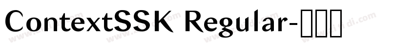 ContextSSK Regular字体转换 ContextSSK Regular字体转换